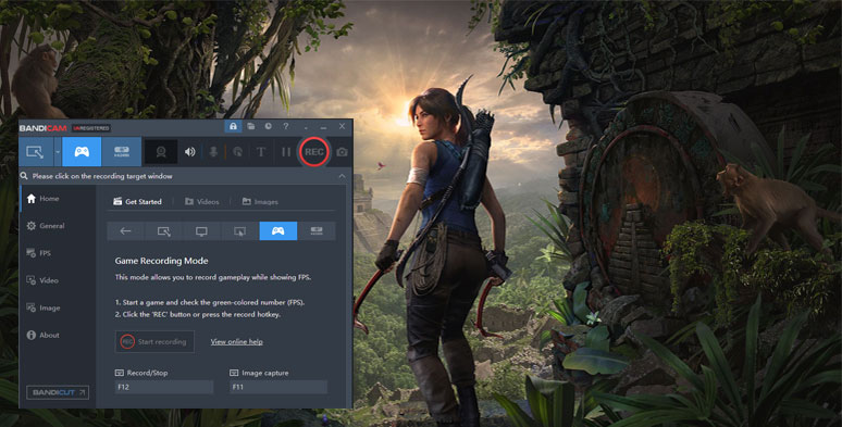 Record the Shadow of Tomb Raider by Bandicam game recording software
